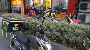 Take-out delivery bikes create sidewalk menace